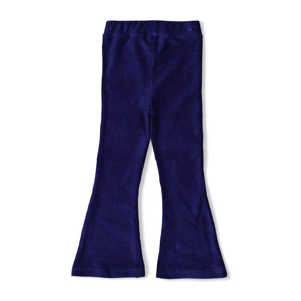 Flared broek velours rib Indigo - Wild Soul