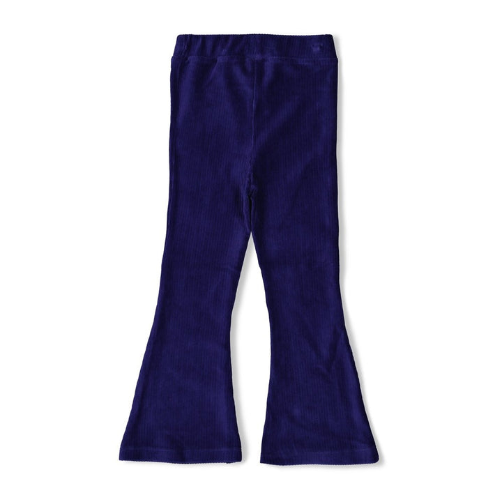 Flared broek velours rib Indigo - Wild Soul