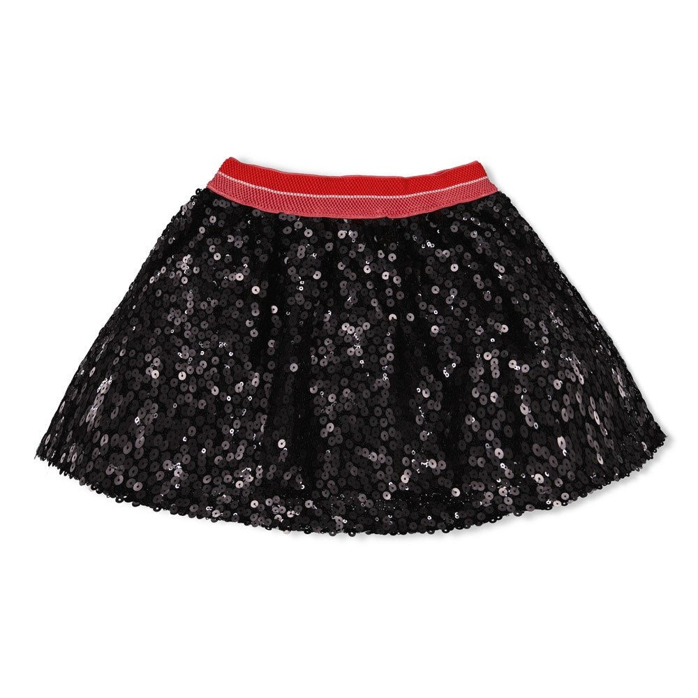 Pailetten rok Antraciet - Queen Of Hearts