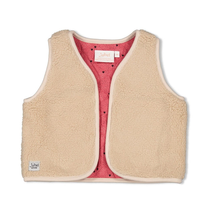 Teddy gilet Offwhite - Queen Of Hearts