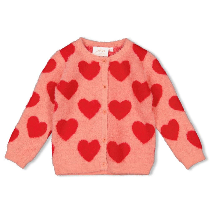 Vest gebreid l.Roze - Queen Of Hearts