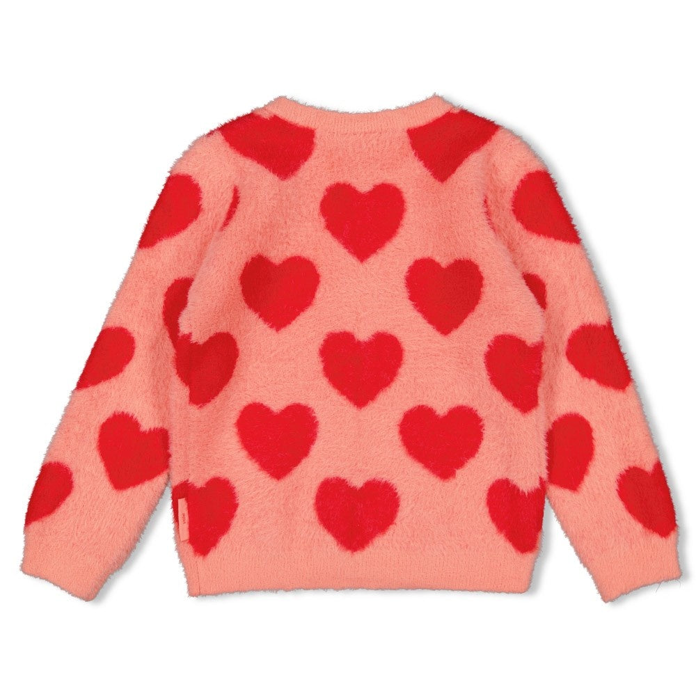 Vest gebreid l.Roze - Queen Of Hearts