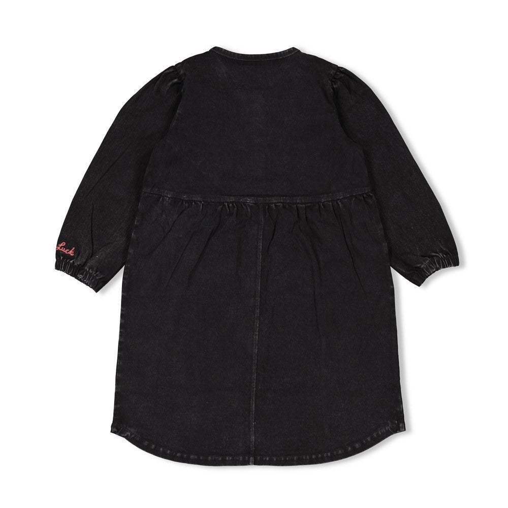 Jurk denim look Black Denim - Queen Of Hearts