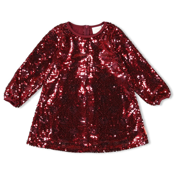 Pailetten jurk Bordeaux - Queen Of Hearts
