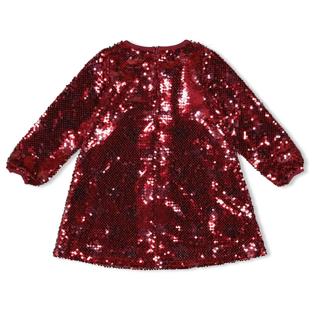 Pailetten jurk Bordeaux - Queen Of Hearts