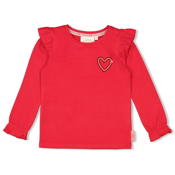 Longsleeve Rood - Queen Of Hearts