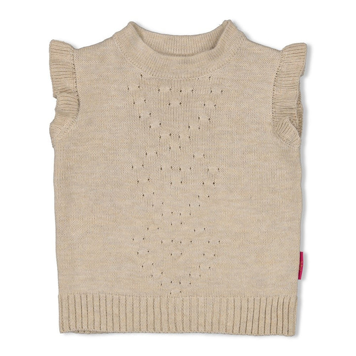 Spencer gebreid Offwhite melange - Shine Bright