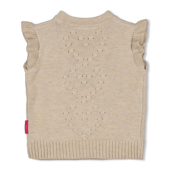 Spencer gebreid Offwhite melange - Shine Bright