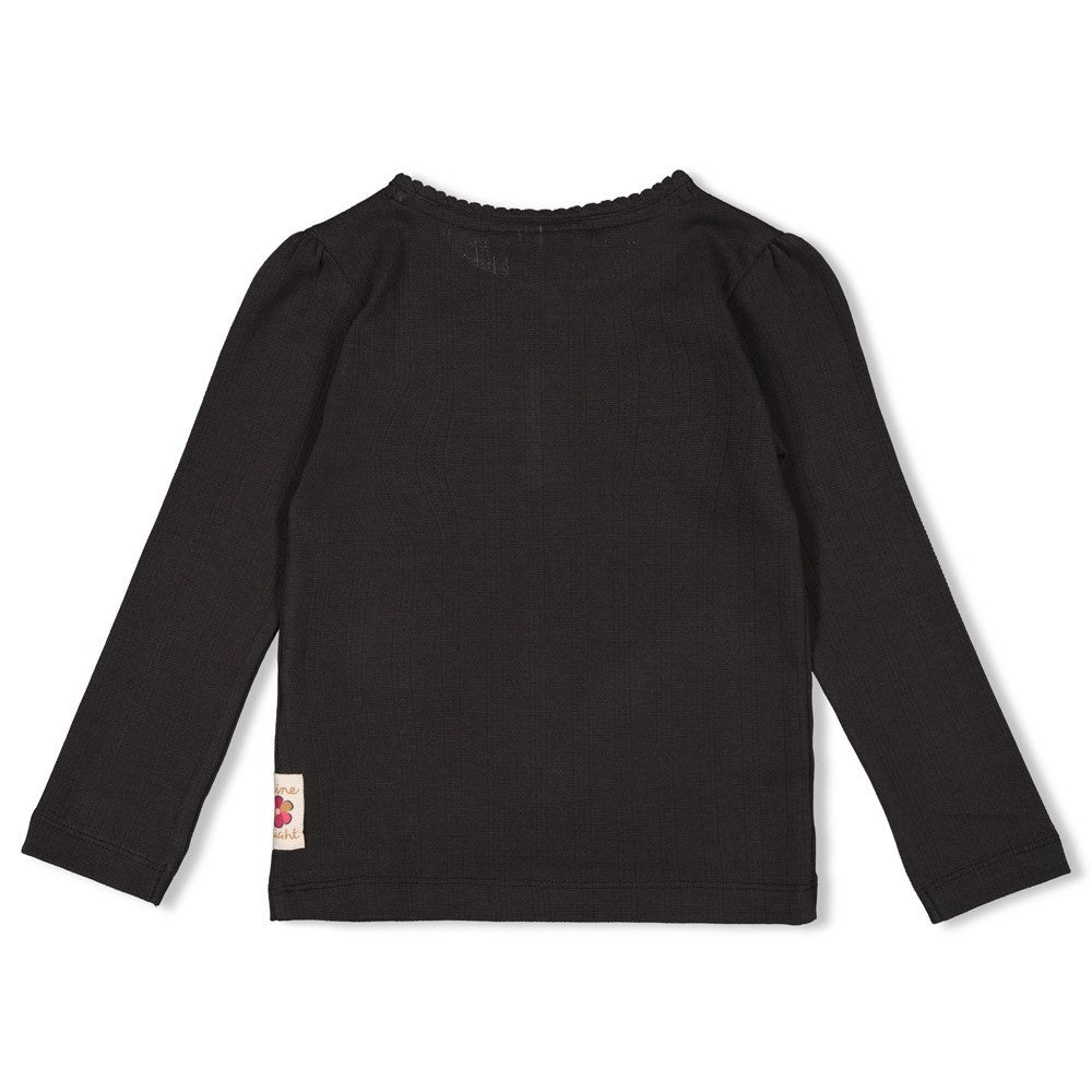 Longsleeve ajour rib Antraciet - Shine Bright