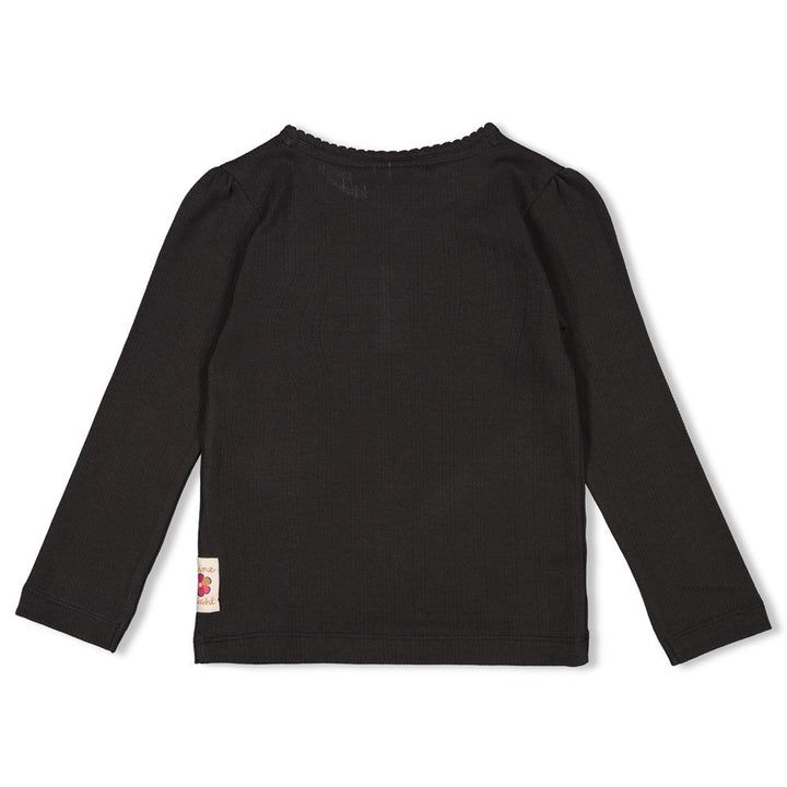 Longsleeve ajour rib Antraciet - Shine Bright