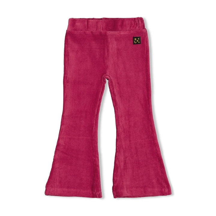 Flared broek velours rib Violet - Shine Bright