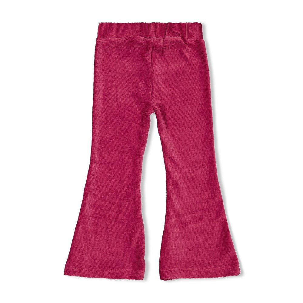 Flared broek velours rib Violet - Shine Bright