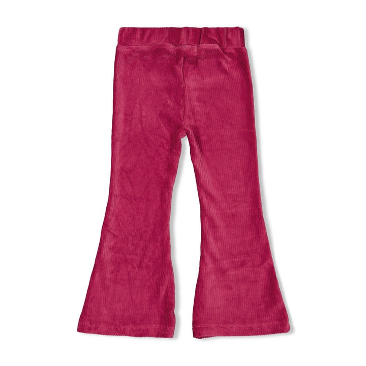 Flared broek velours rib Violet - Shine Bright