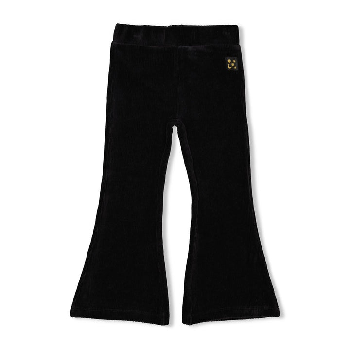 Flared Hose Velours Ripp Anthrazit - Shine Bright