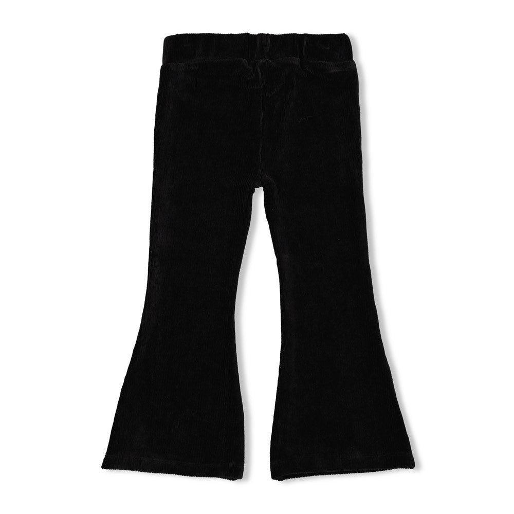 Flared Hose Velours Ripp Anthrazit - Shine Bright