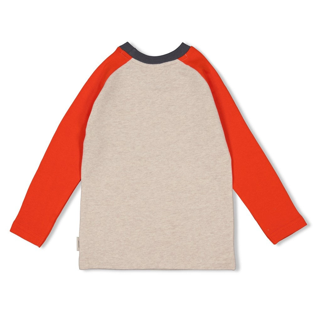 Longsleeve colorblock Offwhite melange - Couch Club