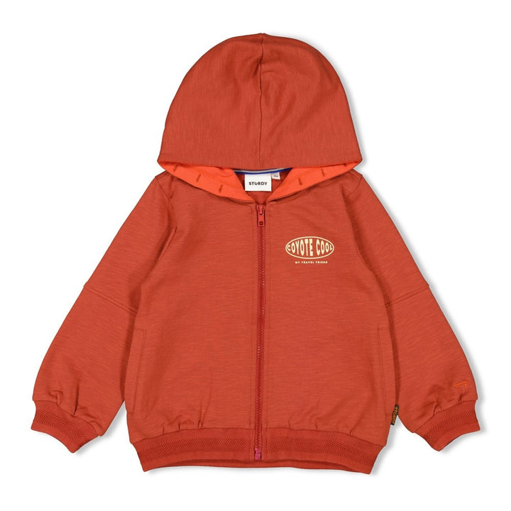 Sweatvest met capuchon Roest - Chasing Trails