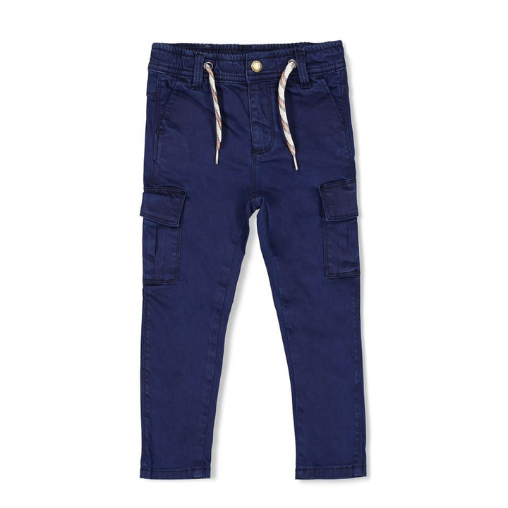 Cargo broek Marine - Waves and Whales