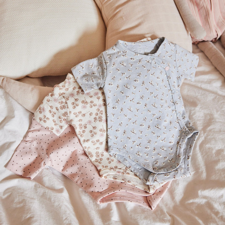 Romper 3 - pack korte mouw organic cotton Multi colour - GIRLS 2024