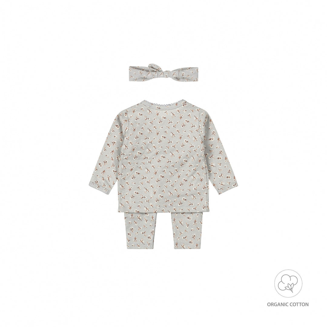 Setje + haarband organic cotton Faded blue - GIRLS 2024