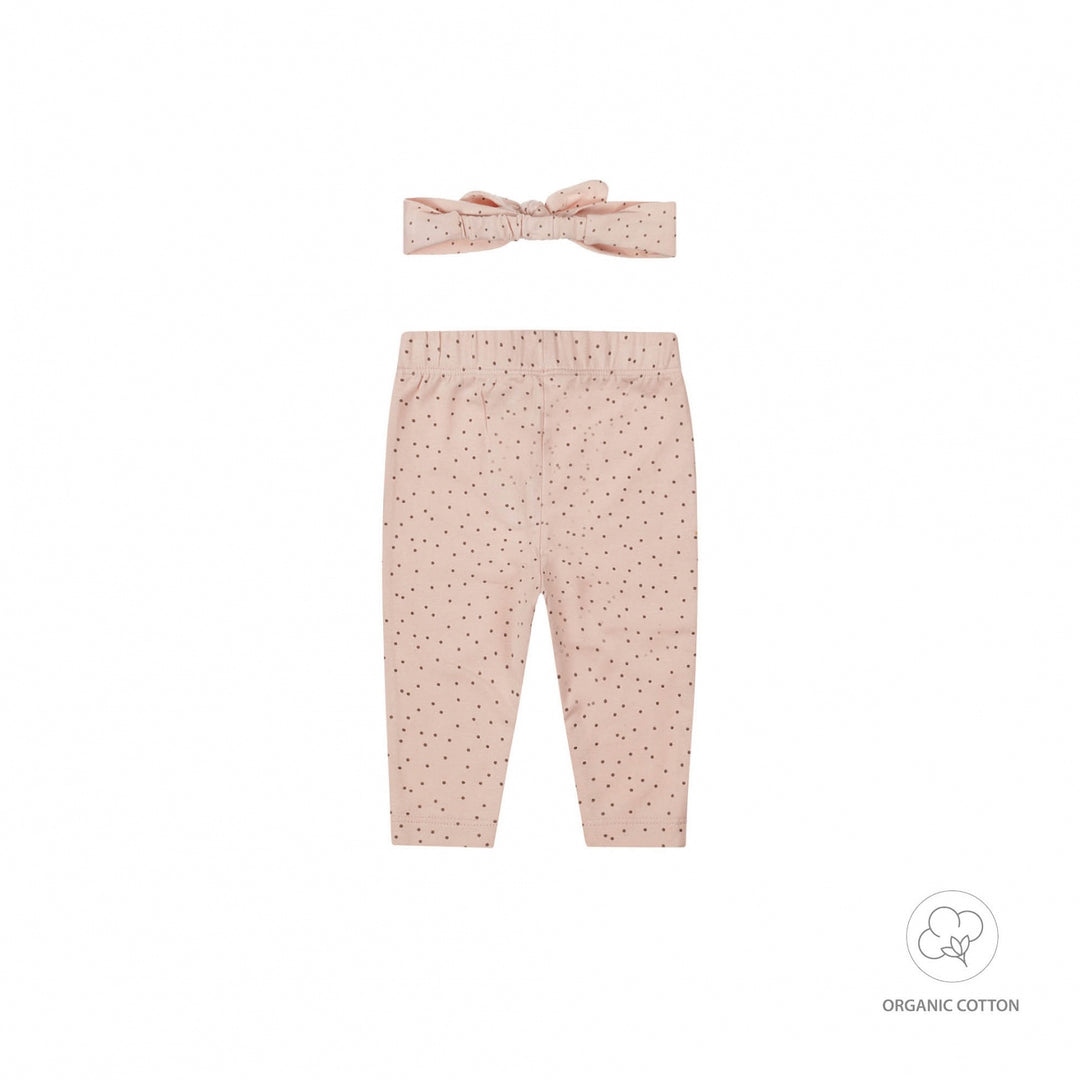Broek + haarband organic cotton Light dusty pink - GIRLS 2024