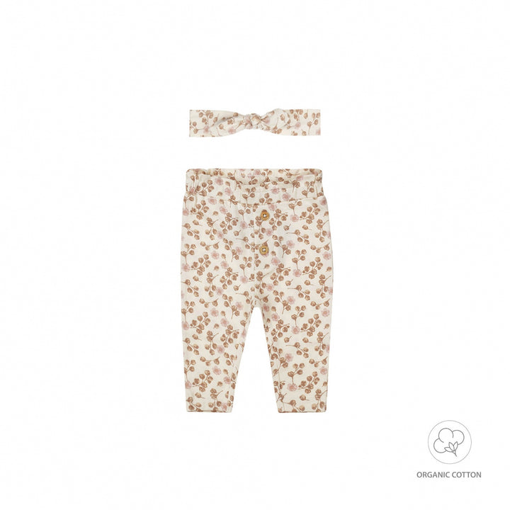 Broek + haarband organic cotton Off white - GIRLS 2024