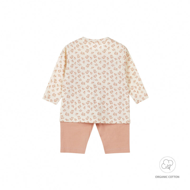 Pyjama Bio-Baumwolle Staubiges Rosa - MÄDCHEN 2024