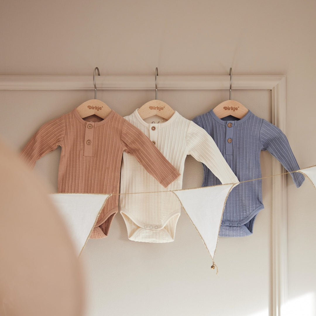 Romper 3 - pack lange mouw organic cotton Multi colour - BOYS 2024