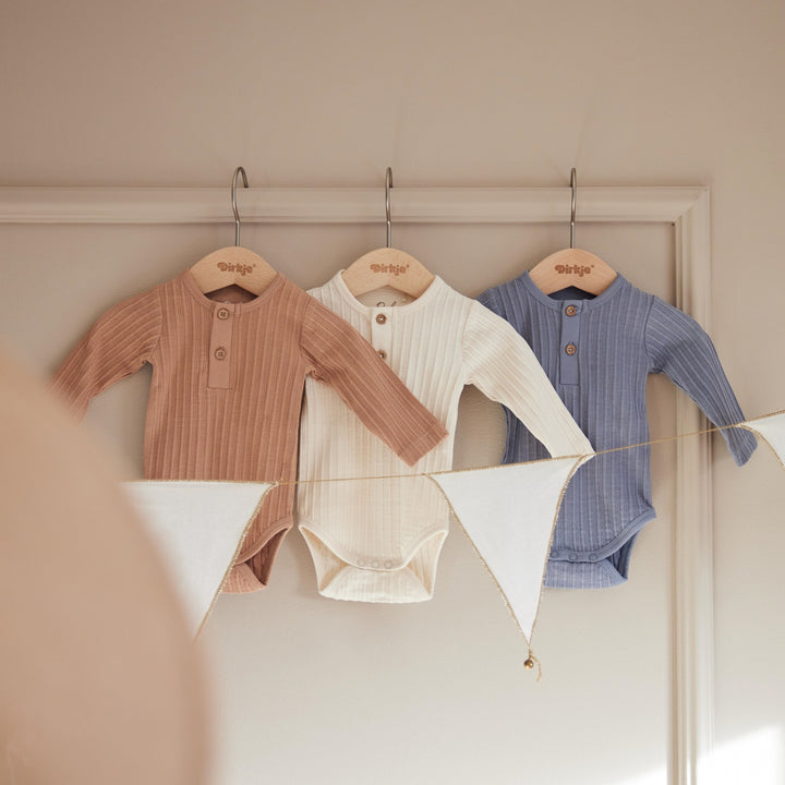 Romper 3 - pack lange mouw organic cotton Multi colour - BOYS 2024