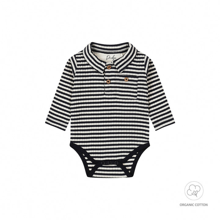 Romper lange mouw organic cotton Navy - BOYS 2024