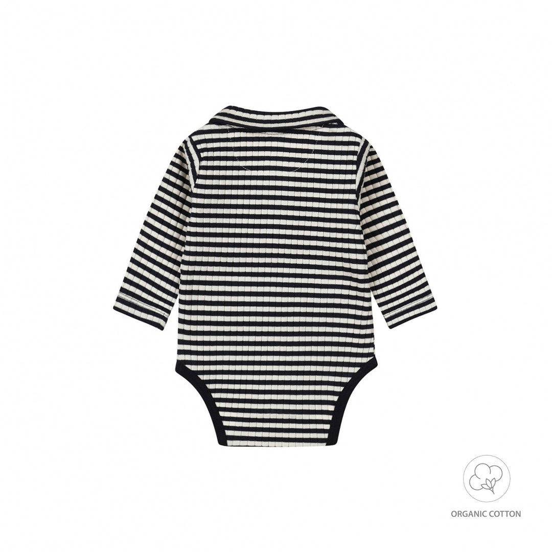 Romper lange mouw organic cotton Navy - BOYS 2024