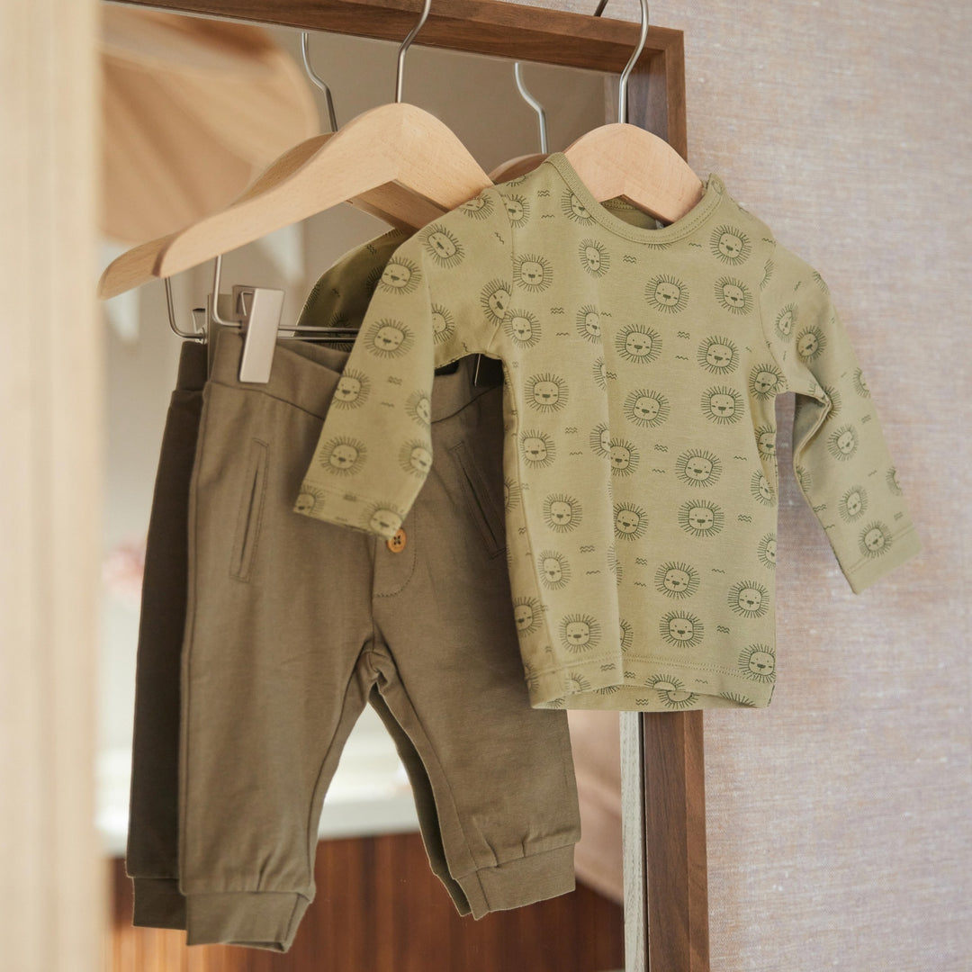 Longsleeve organic cotton Faded green - BOYS 2024