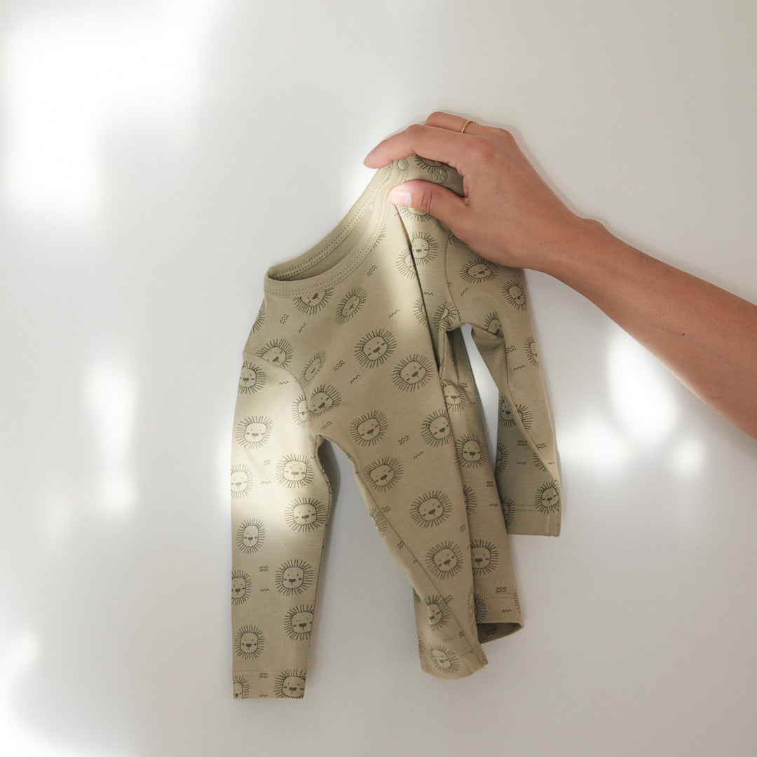 Longsleeve organic cotton Faded green - BOYS 2024