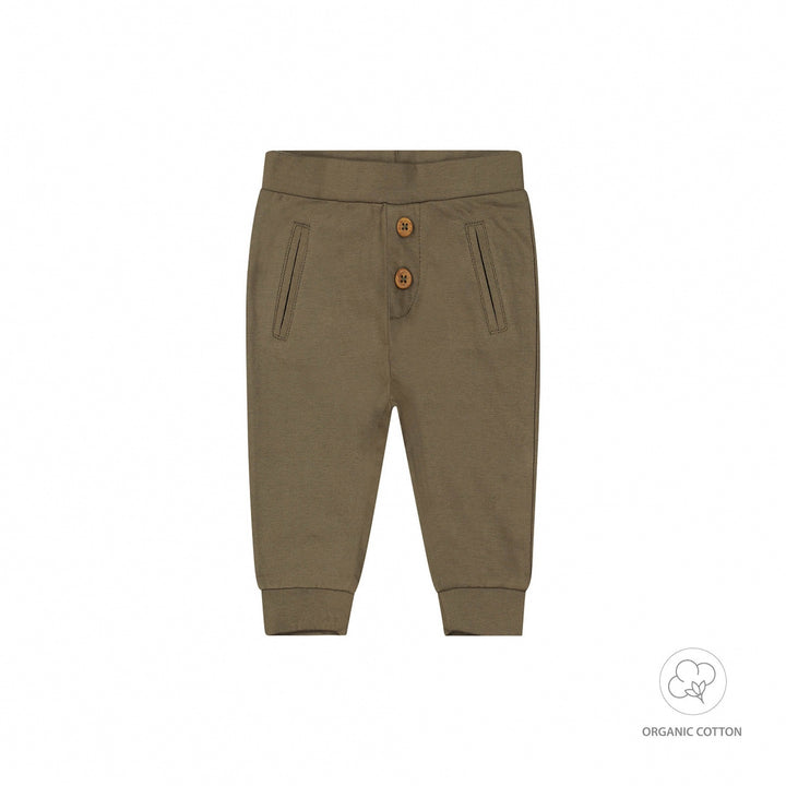 Broek Bio-Baumwolle Verwaschenes Grün - JUNGEN 2024