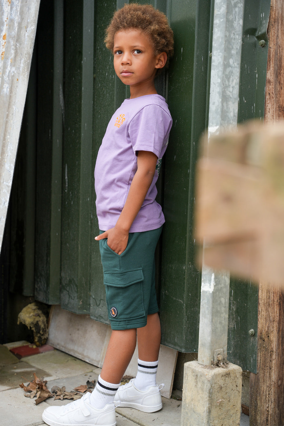 Kids broek Sweatshorts Bruce Storm Green