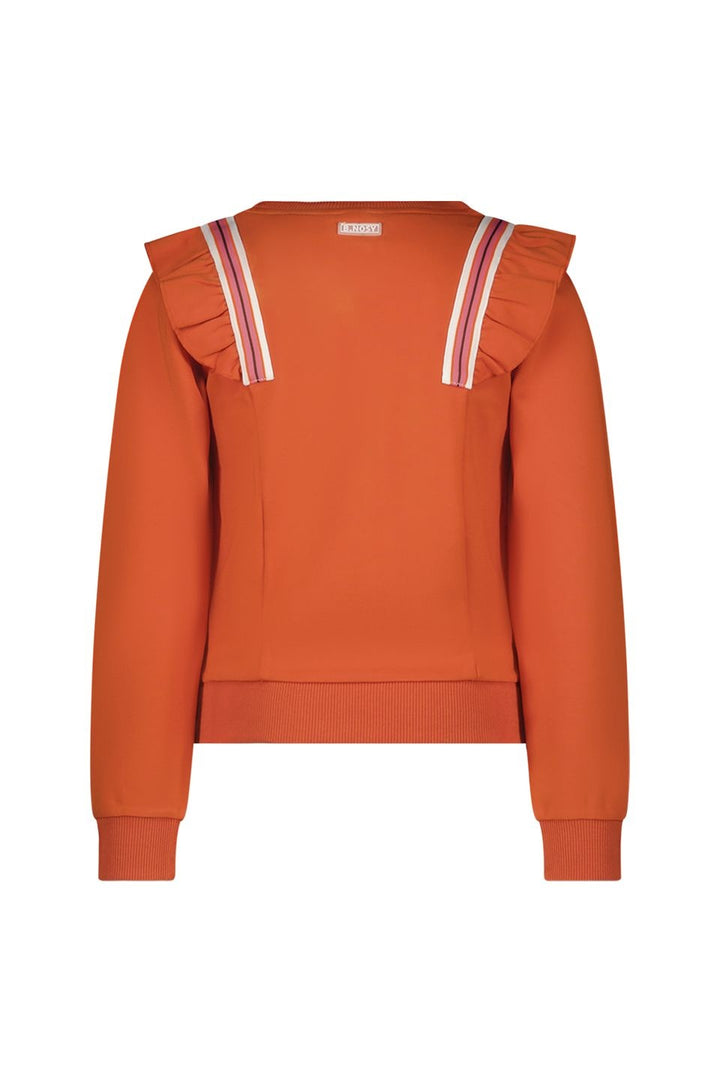 Kids trui Sara with ruffles Orange glo