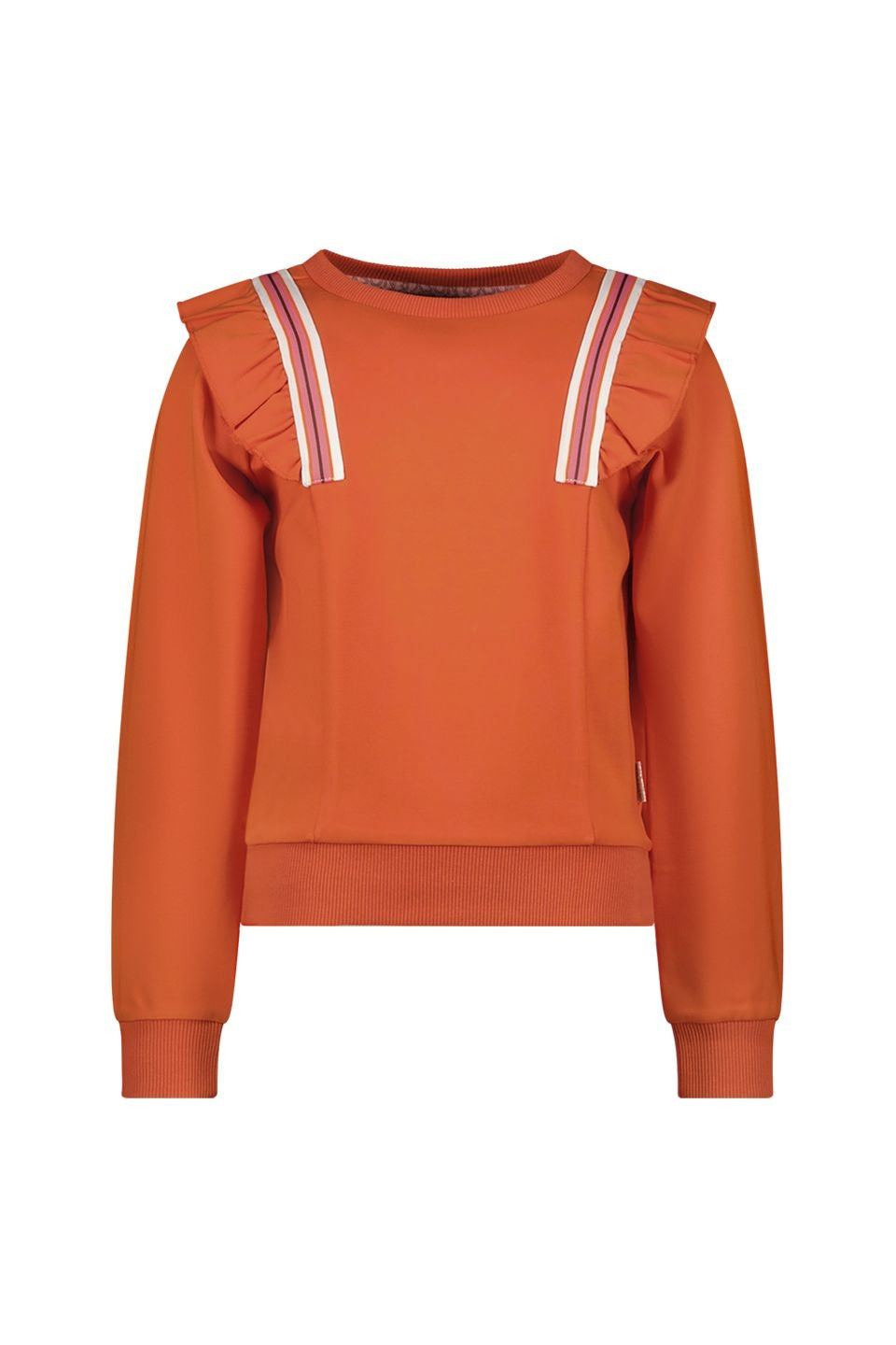 Kids trui Sara with ruffles Orange glo