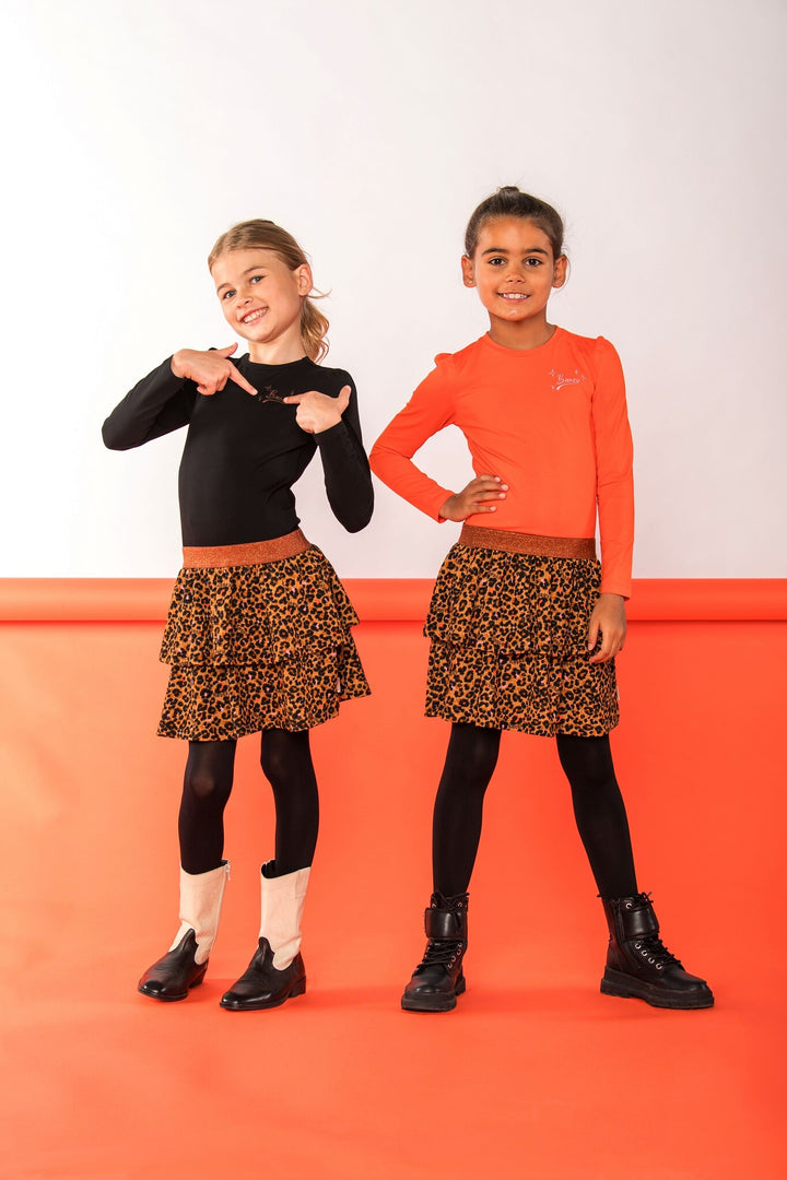 Kids jurk Daphne Leopard Orange glo