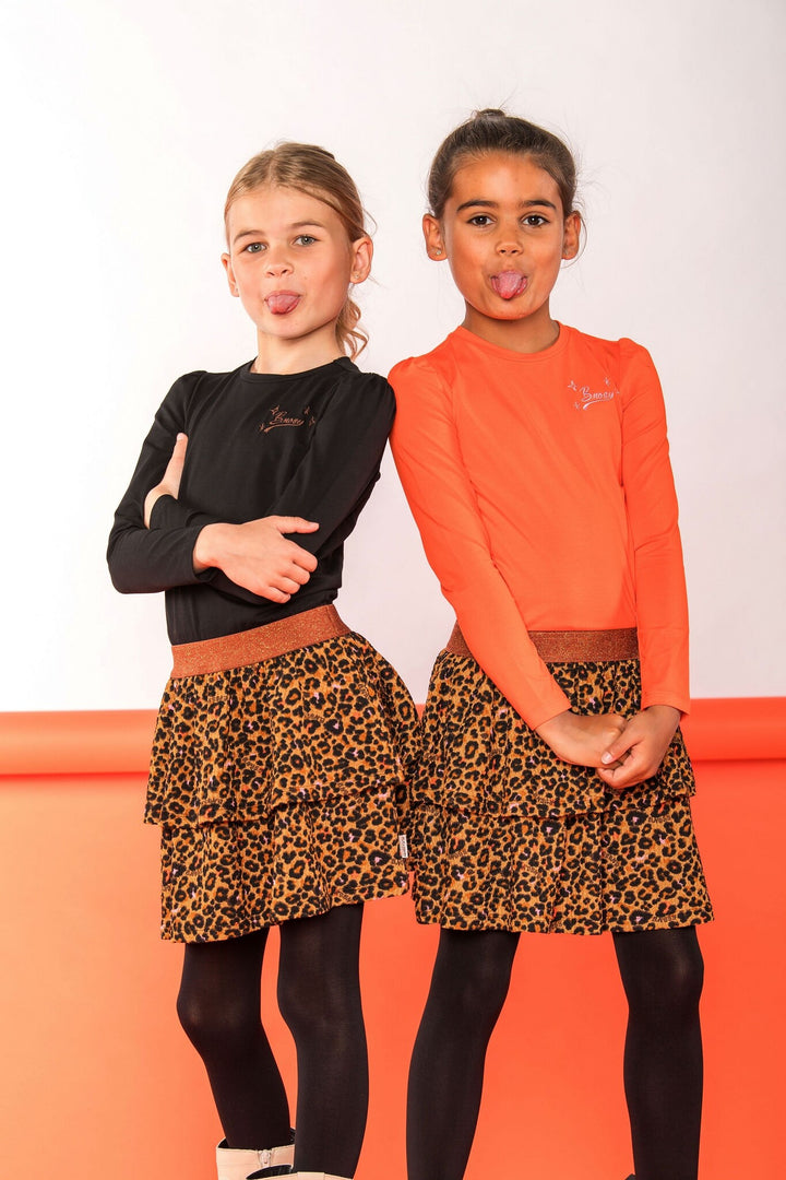 Kids jurk Daphne Leopard Orange glo