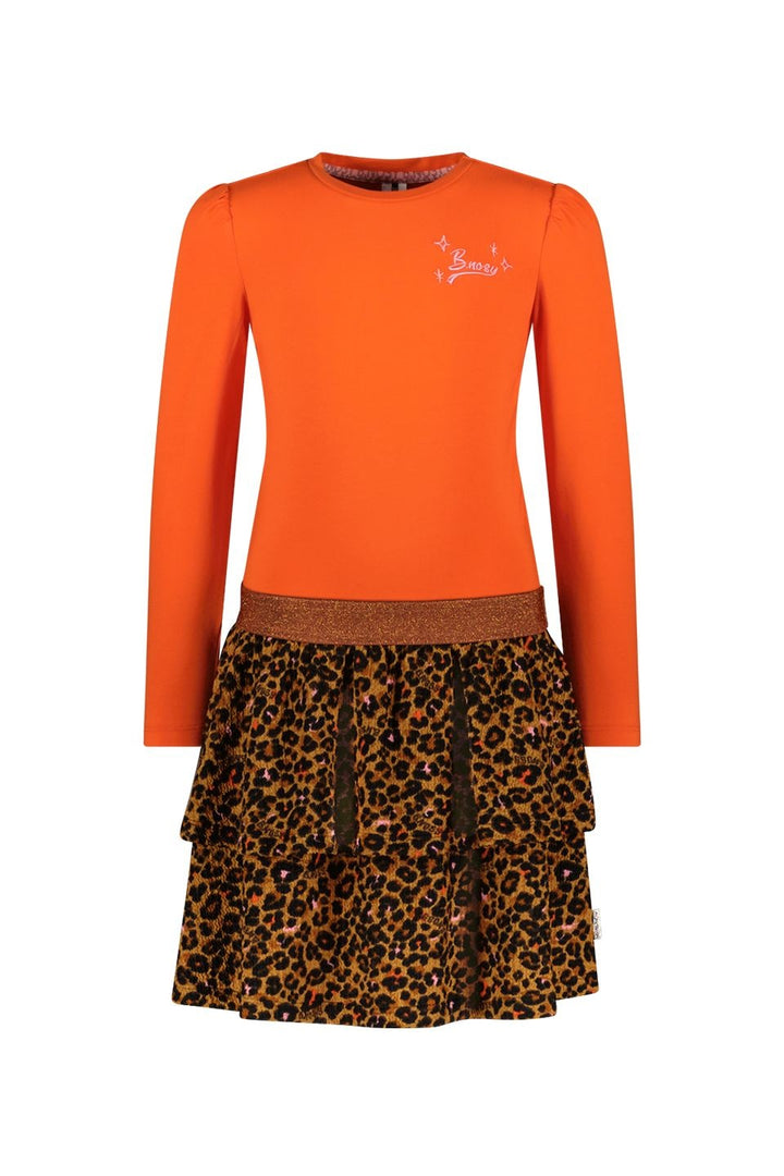 Kids jurk Daphne Leopard Orange glo