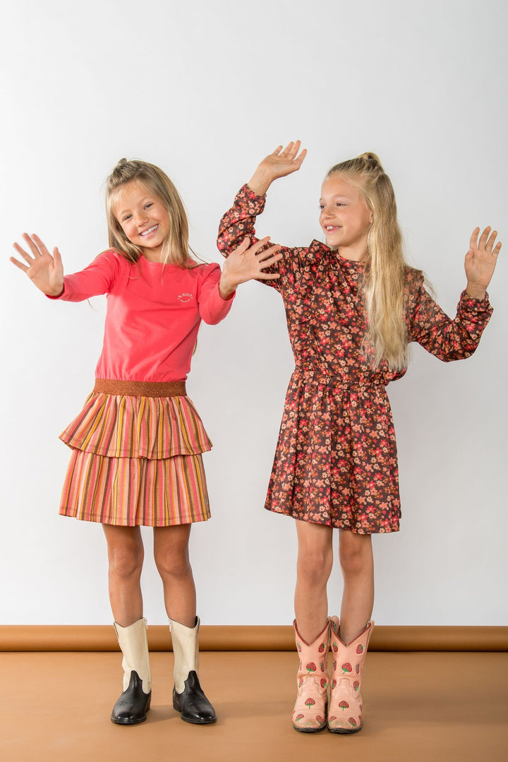 Kids jurk Dawn with Soft red