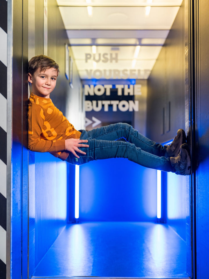 Kids trui Scott allover print Letter AO peanut