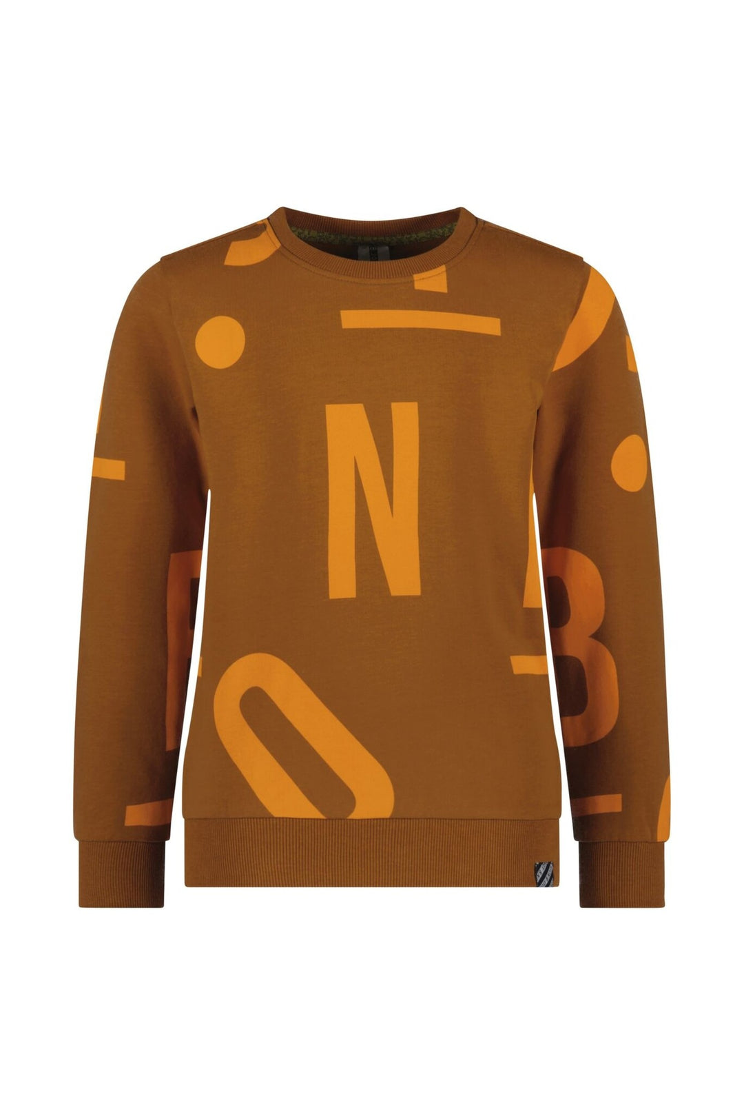 Kids trui Scott allover print Letter AO peanut