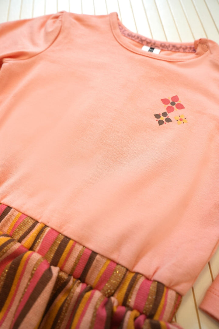 Baby jurk Dakota mini stripe Peach