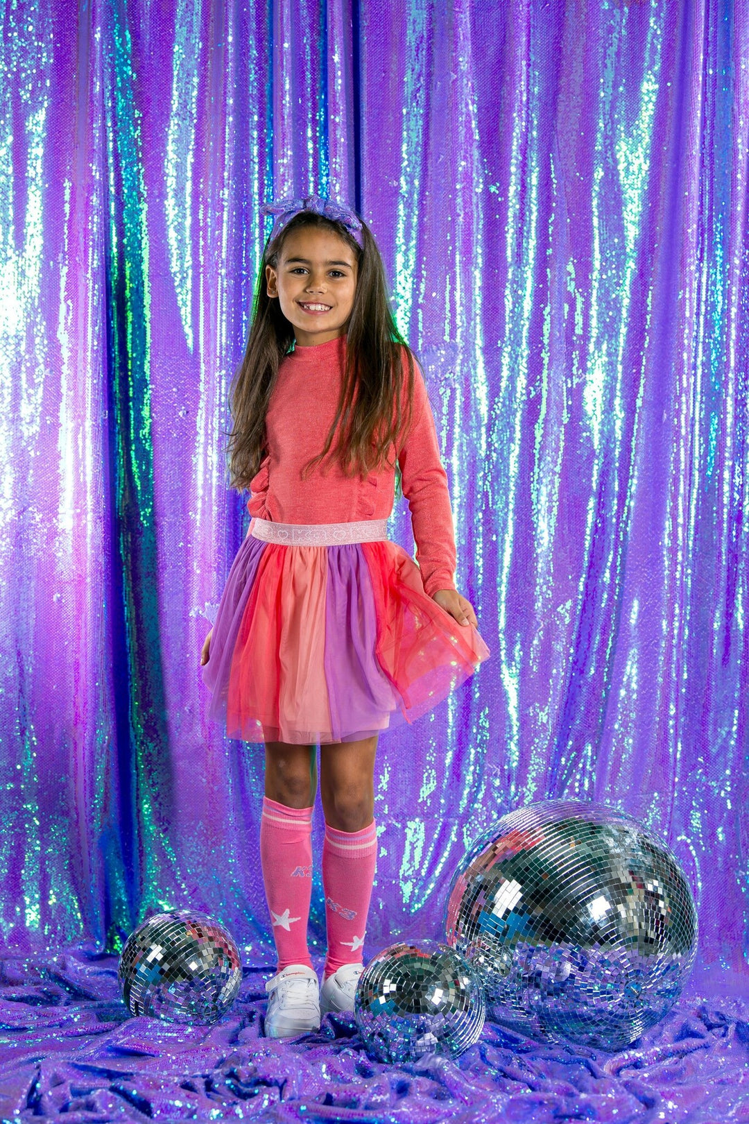 Kids longsleeve K3 Tirza with glitters Passion pink