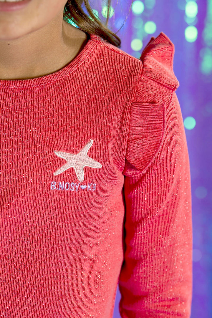 Kids jurk K3 with mesh Passion pink