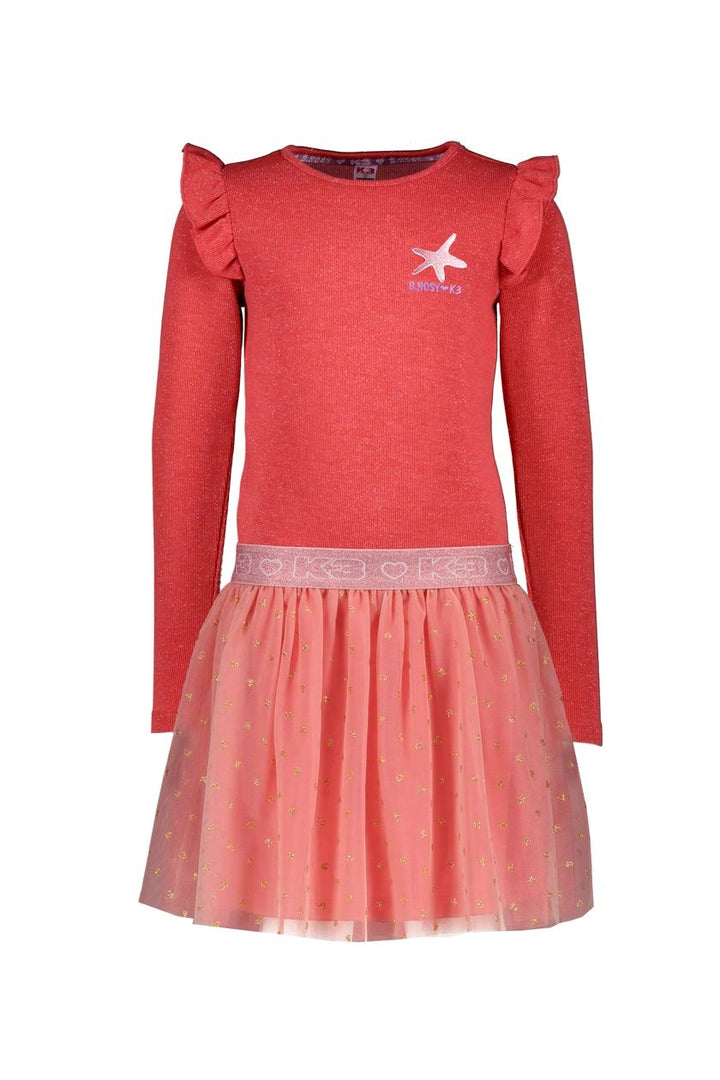 Kids jurk K3 with mesh Passion pink