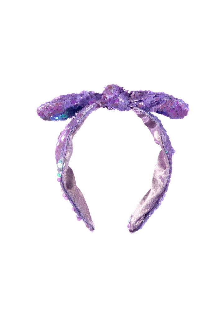 Kids haarband K3 with sequinces African Violet