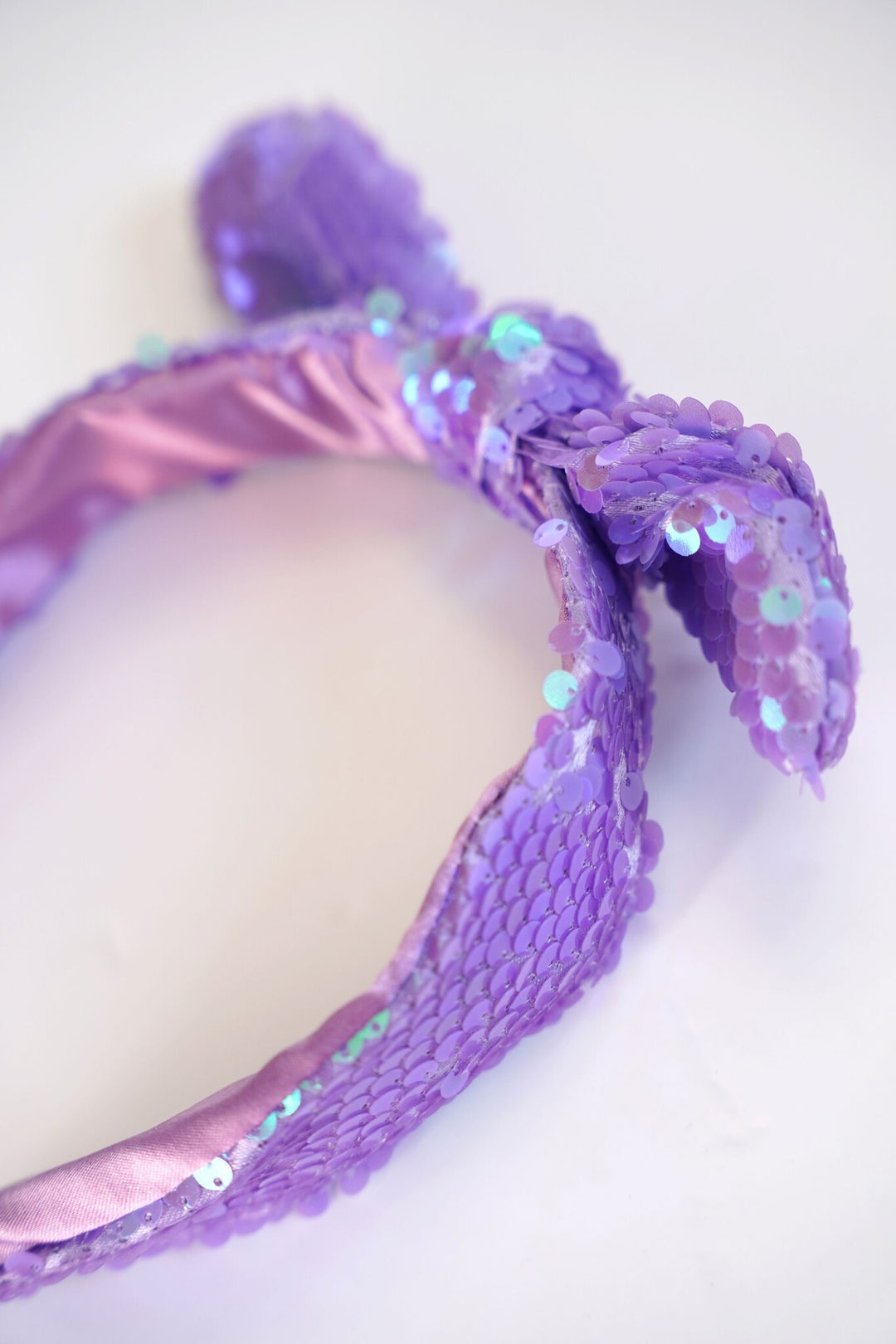Kids haarband K3 with sequinces African Violet