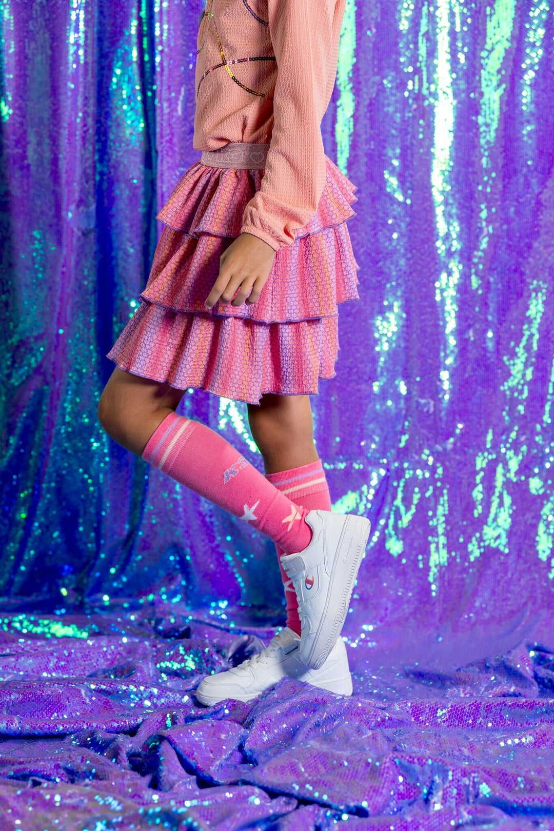 Kids kniekousen K3 Passion pink